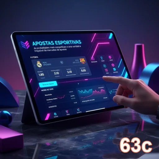 Interface do aplicativo 63c mostrando apostas esportivas.