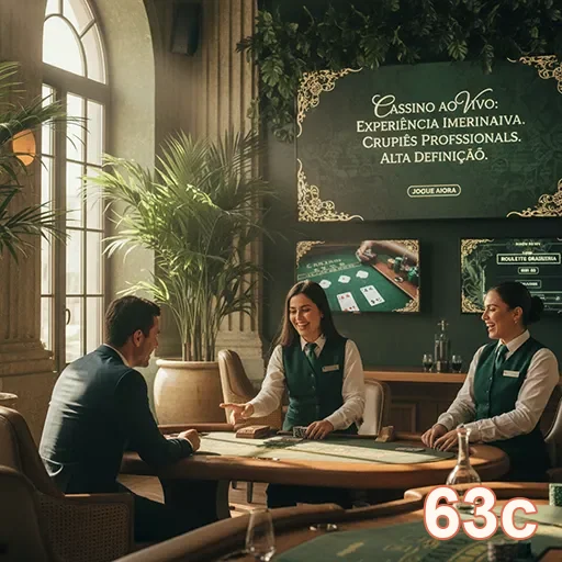 Ambiente de cassino ao vivo com dealers profissionais no 63c.