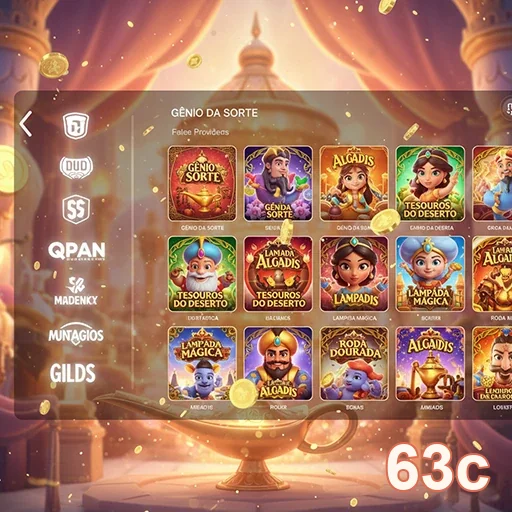 Interface de suporte VIP no site 63c com jogos variados.