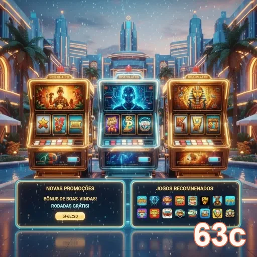 Tela do site 63c mostrando jogos e promoções VIP.