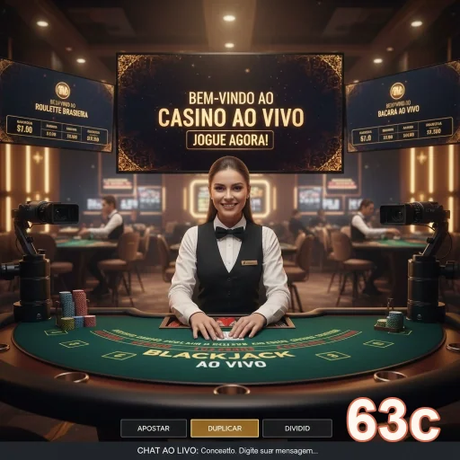 Jogos de cassino ao vivo no aplicativo 63c com dealer.
