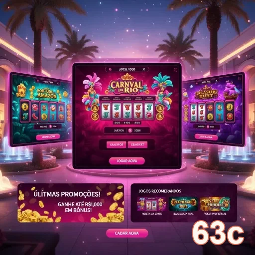 Interface de slots premium do 63c com jogos exclusivos.