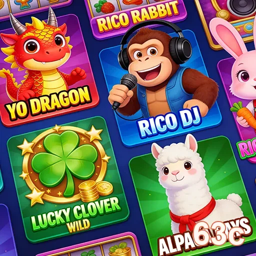 Slots com ícones coloridos da plataforma 63c.